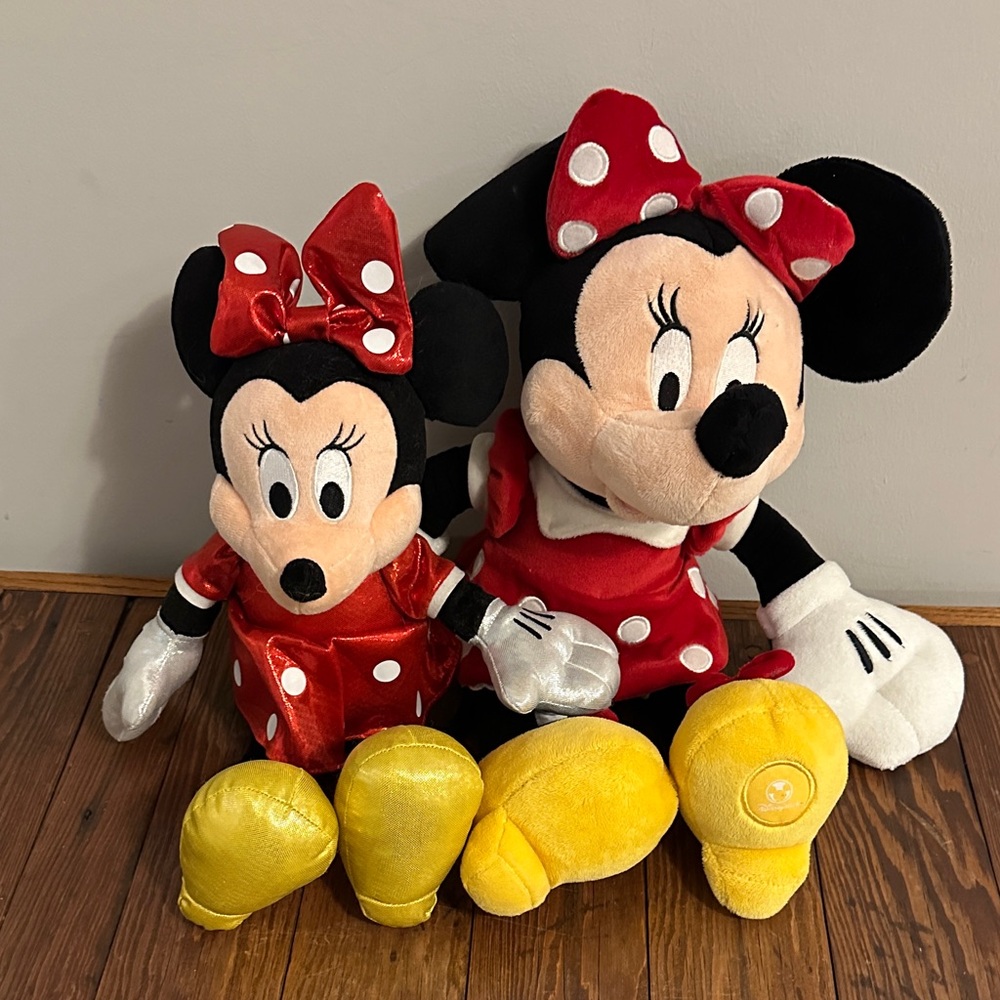 Disney Minnie Mouse Plush Duo - Red and Yellow